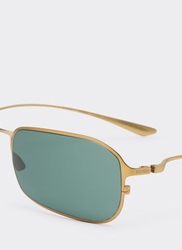 Ferrari Matte gold titanium sunglasses with dark green lenses Oro Satinato LY0SG1264EXT0001f