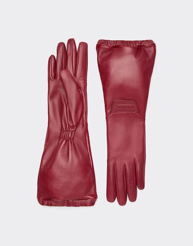 Ferrari Long Nappa leather driving gloves Cherry 22712f