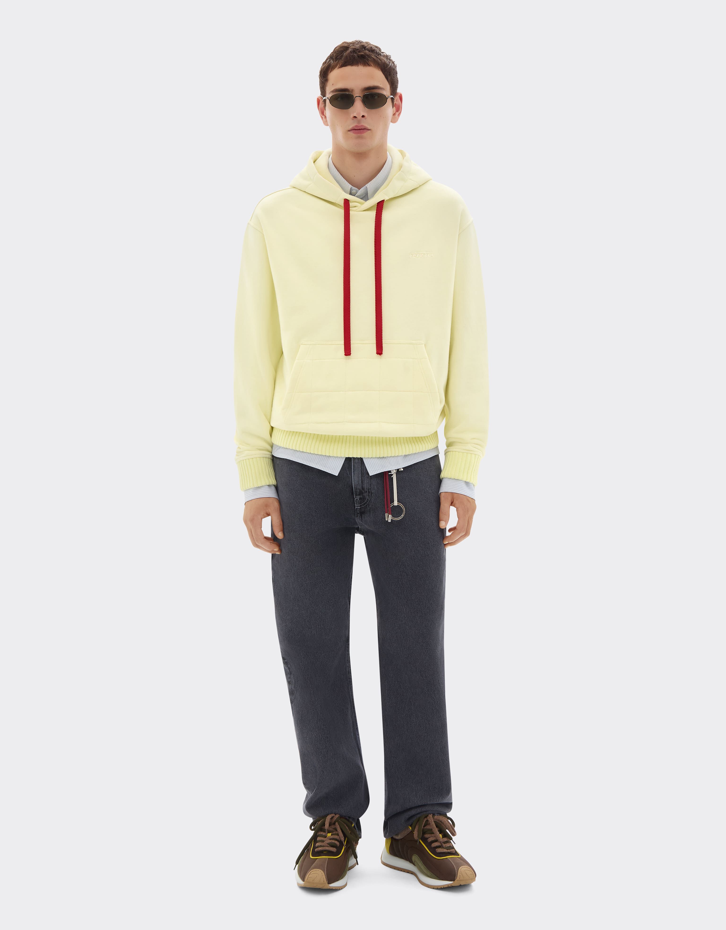 Cotton and cashmere hoodie Ferrari Cotton and cashmere hoodie Iris Yellow 49940f
