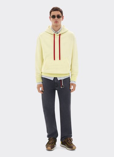 Cotton and cashmere hoodie Ferrari Cotton and cashmere hoodie Iris Yellow 49940f