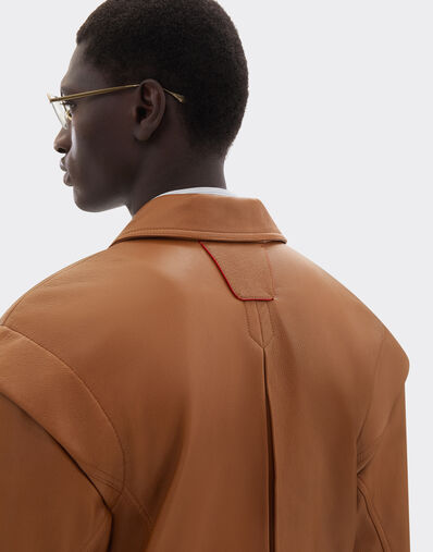 Ferrari Deer-effect nappa leather blouson Cognac 49909f