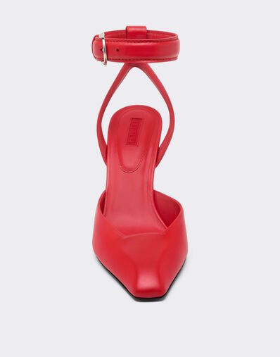 Ferrari 皮革高跟凉鞋 Rosso Magma CSWSA0011XL00003f