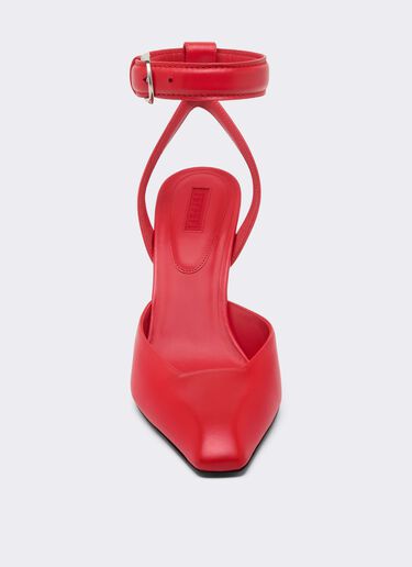 Ferrari レザーサンダル（ヒール付き） Rosso Magma CSWSA0011XL00003f
