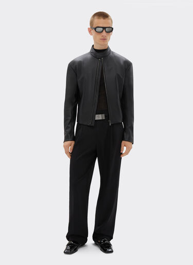 Ferrari Nappa leather biker jacket Black 21639f