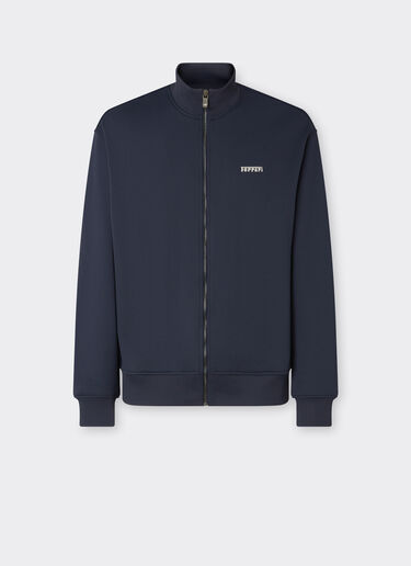 Ferrari 科技织物拉链毛衣 海军蓝 21192f