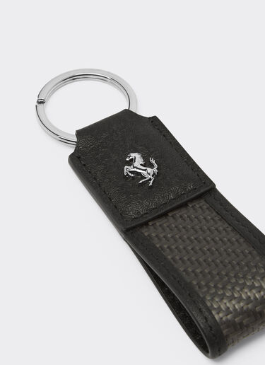 Ferrari Keyring with carbon fibre and Prancing Horse Black 47143f