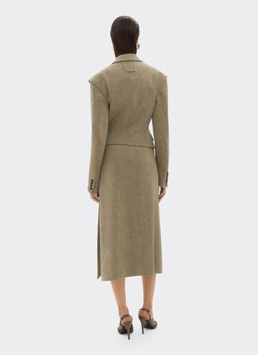 Ferrari 洗水斜纹西装外套 Khaki Green 50049f