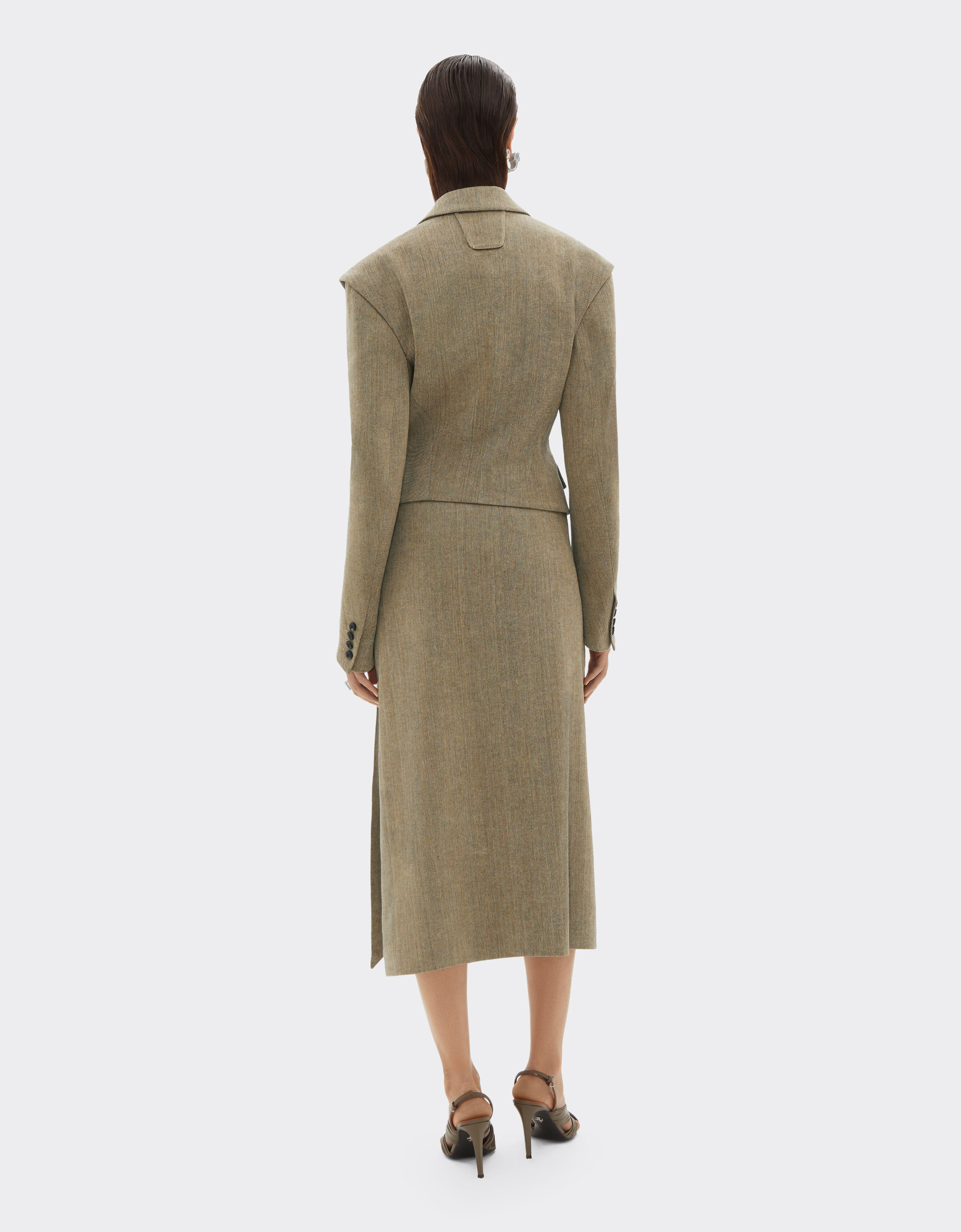 Ferrari 洗水斜纹西装外套 Khaki Green 50049f