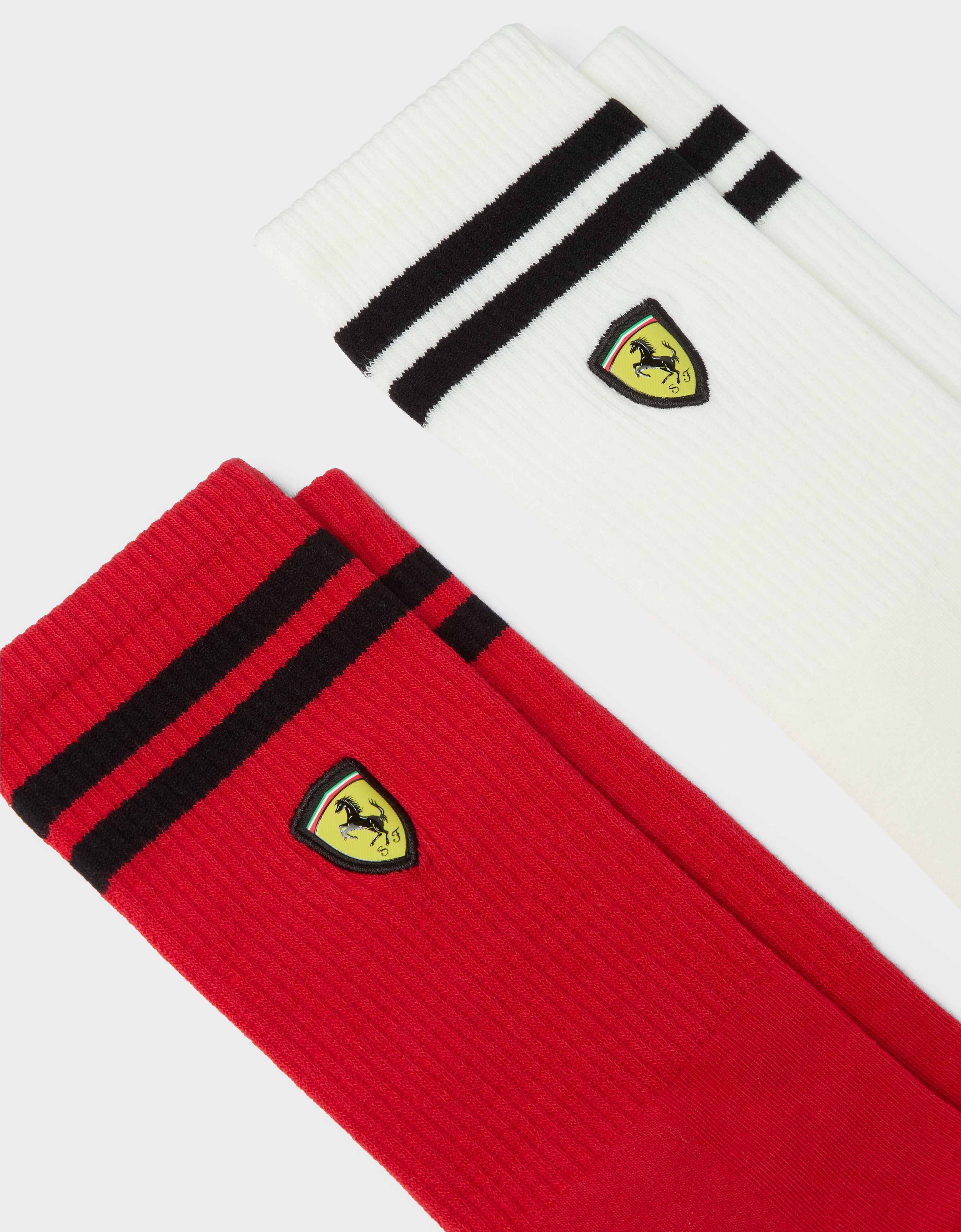  Terry cloth sock set with Ferrari Scudetto Rosso SANSO0003JCO0026f
