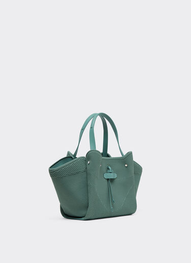 小号法拉利针织与皮革托特包 Ferrari 小号法拉利针织与皮革托特包 Granite Green 50416f