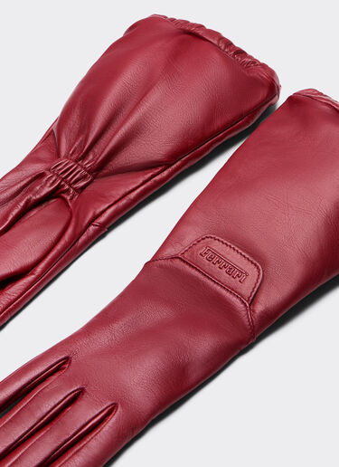 Ferrari Long Nappa leather driving gloves Cherry 22712f