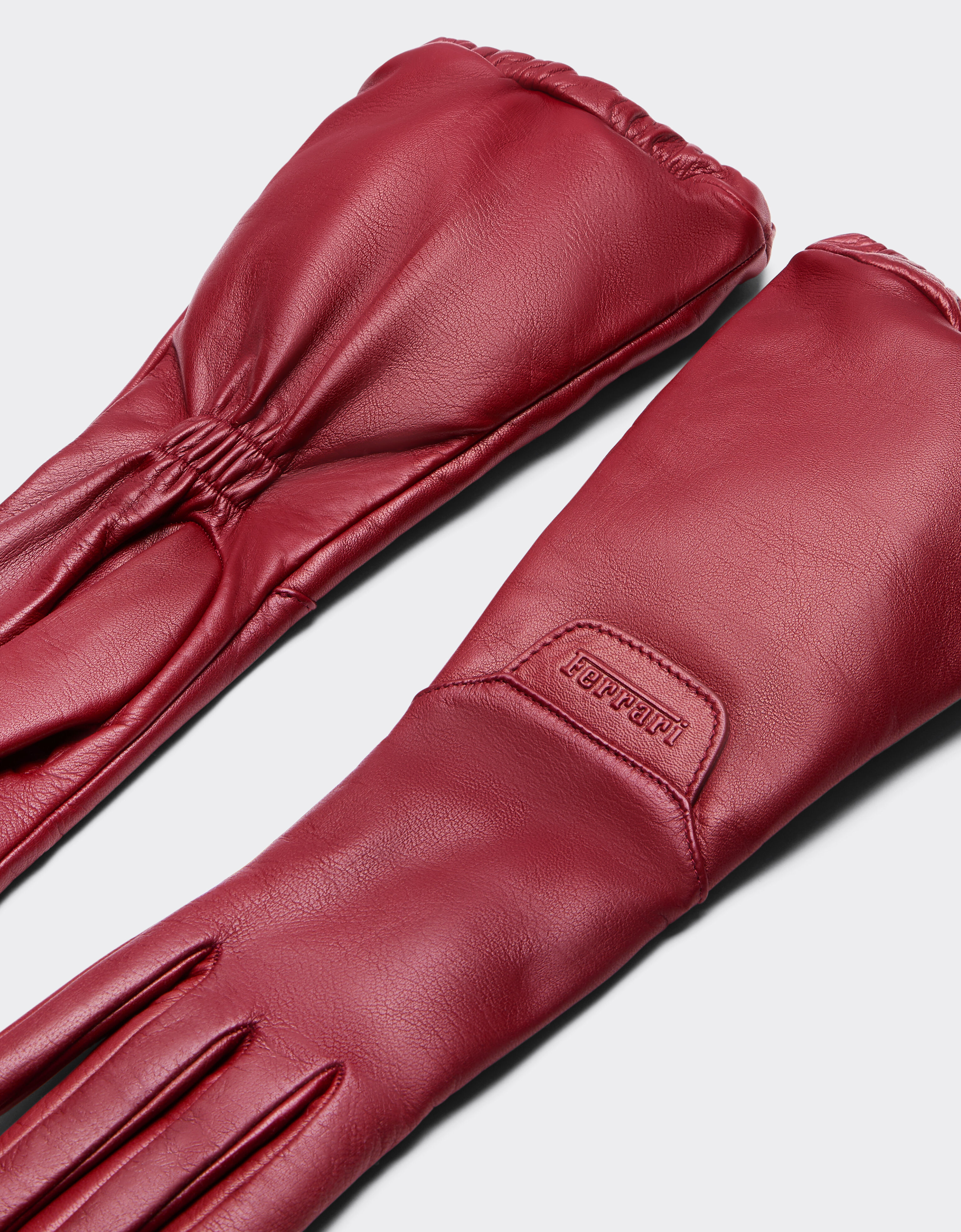 Ferrari Long Nappa leather driving gloves Cherry 22712f