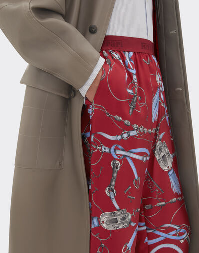 Ferrari 法拉利 Closet 印花真丝长裤 Maison Red 50804f