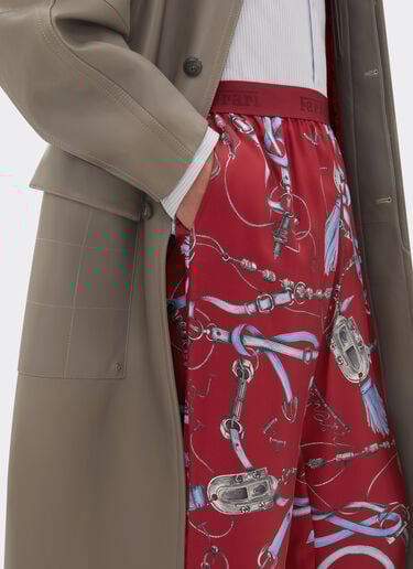 Ferrari 法拉利 Closet 印花真丝长裤 Maison Red 50804f