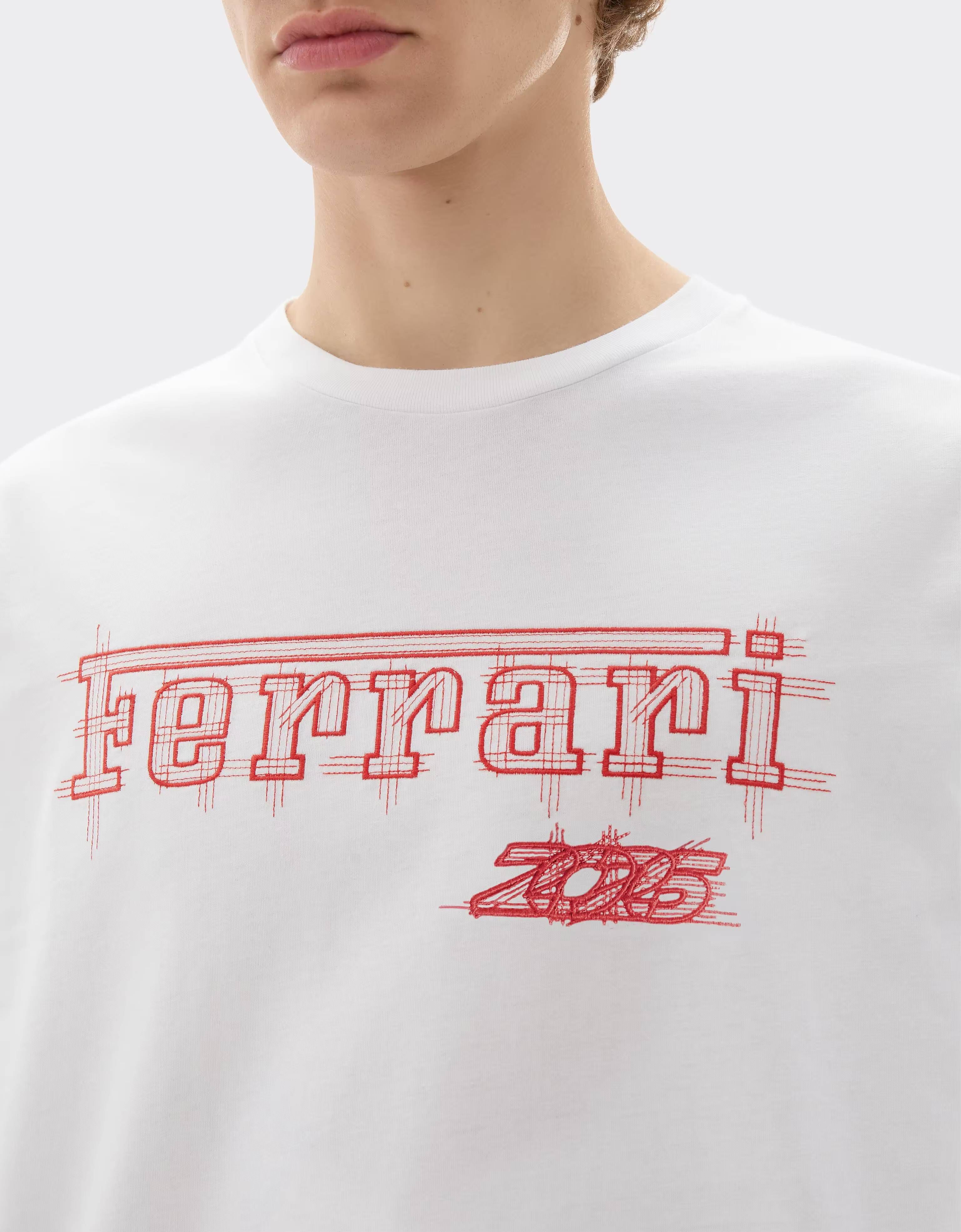 T-shirt Ferrari en coton pour le GP de Monaco 2026 Ferrari T-shirt Ferrari en coton pour le GP de Monaco 2026 Bianco CJMTH0039JCO0045f