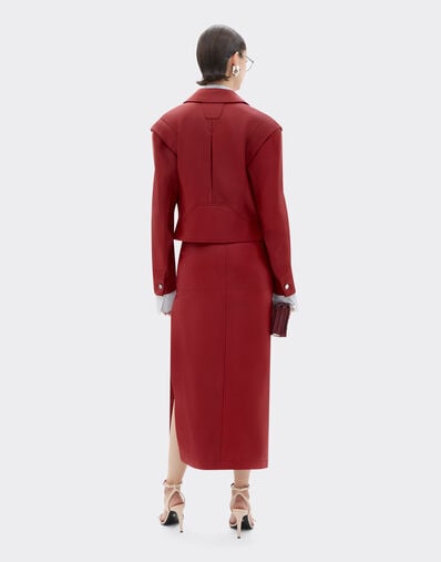 Ferrari Deer-effect nappa leather blouson Maison Red 49911f