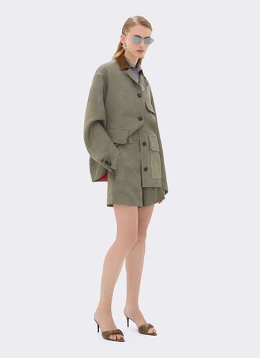Ferrari 冷染卡迪短裤 Olive green CWWTR0023WVI0005f