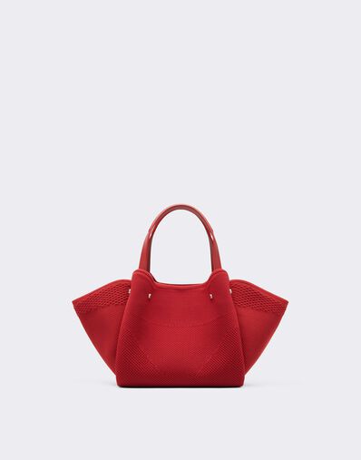 Ferrari 针织与皮革托特包 Rosso Magma CBWTO0002YA00006f