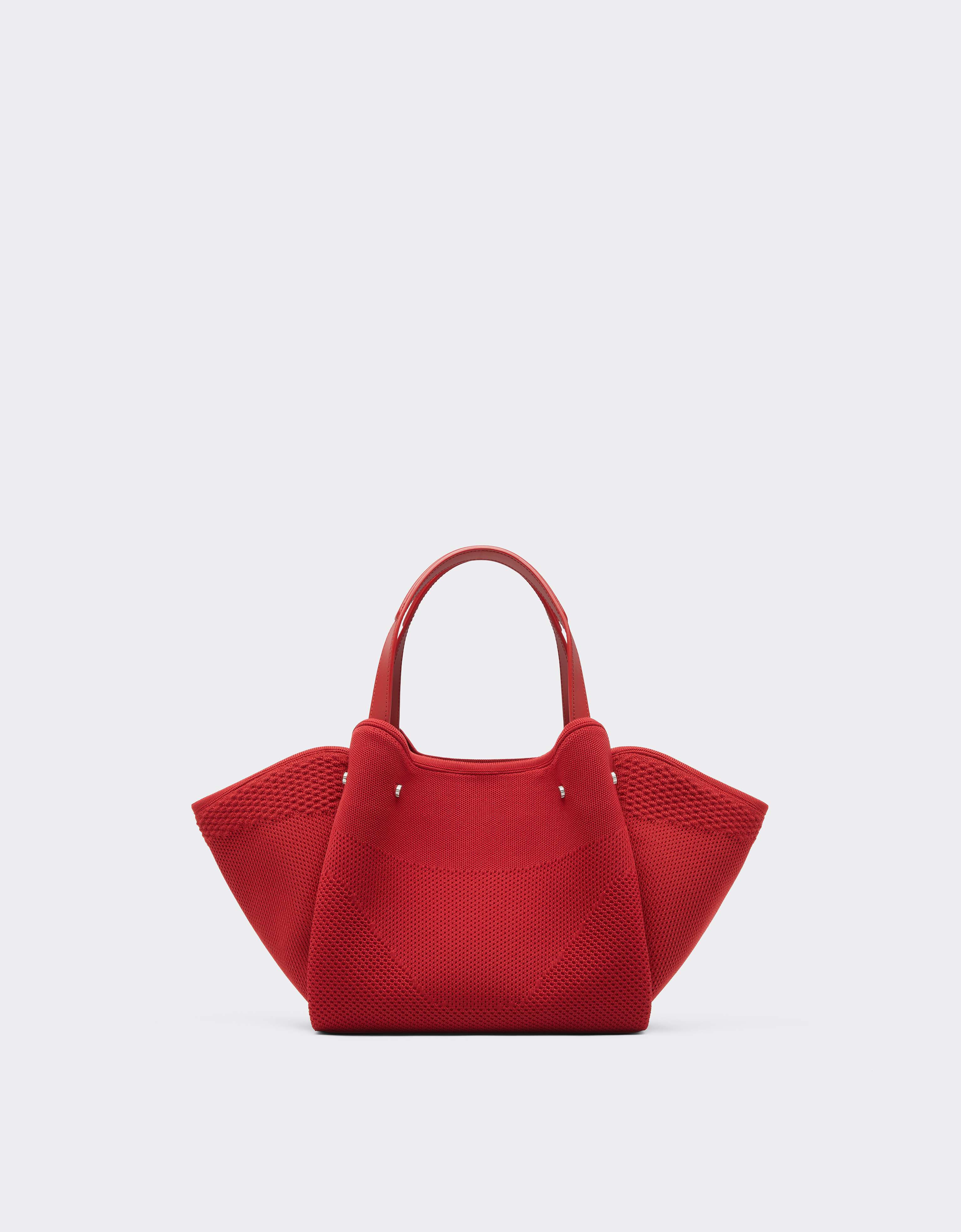 Ferrari 针织与皮革托特包 Rosso Magma CBWTO0002YA00006f