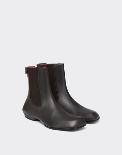 Polished Leather Chelsea Boots Ferrari Polished Leather Chelsea Boots Dark Brown CSMCH0002XL00032f
