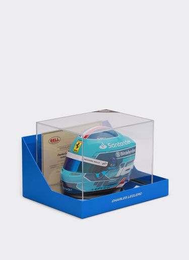 Ferrari 1:2比例 Charles Leclerc 迈阿密2024特别版迷你头盔 浅蓝色 F1348f