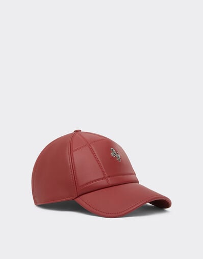 Ferrari 跃马细节纳帕皮革棒球帽 Maison Red 50246f