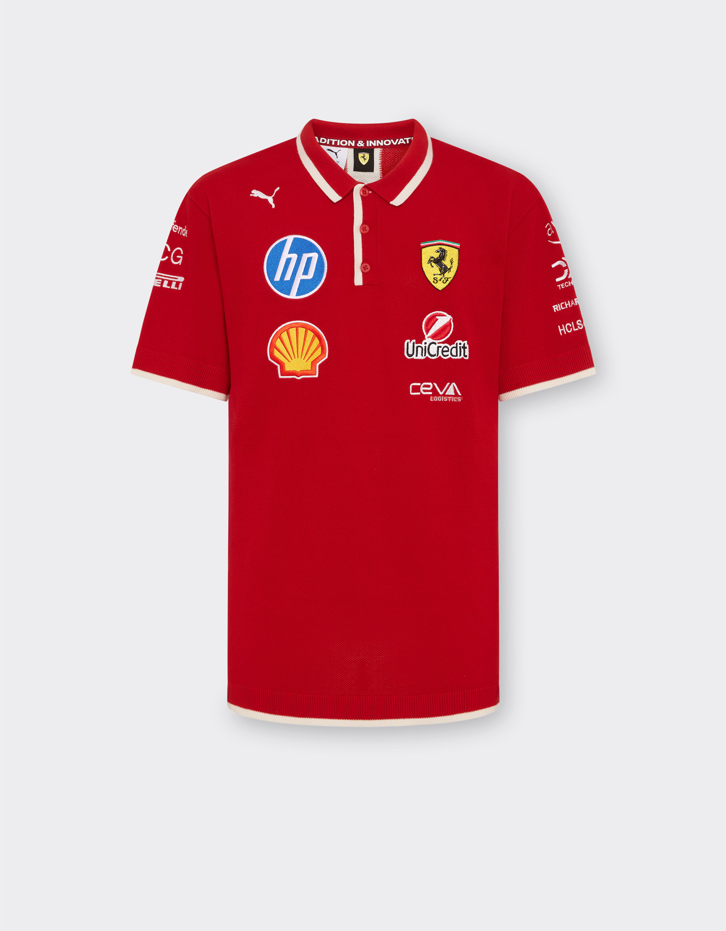 Ferrari Puma 与 Scuderia Ferrari HP 合作款上海特别版 Polo 衫 红色 LA04Jf