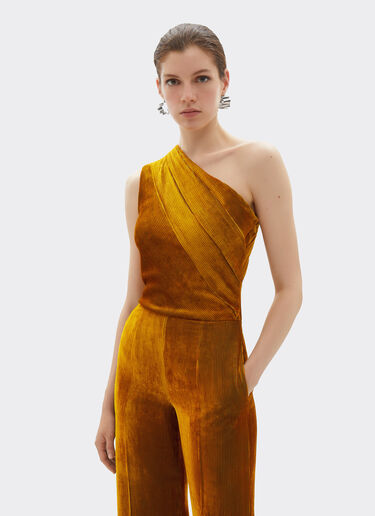 Shiny corduroy jumpsuit Ferrari Shiny corduroy jumpsuit Gold 22647f