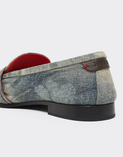 Ferrari 酸洗牛仔布乐福鞋 Blu Denim 51316f