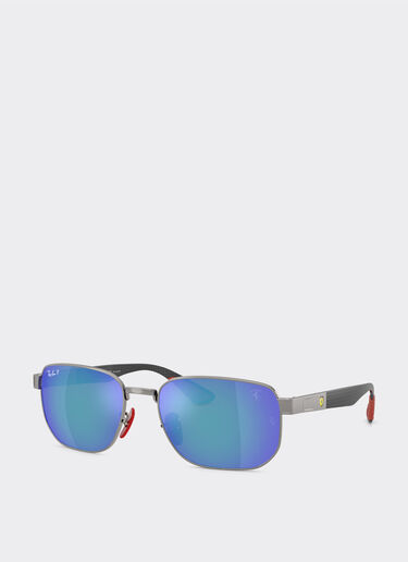 Ferrari Ray-Ban for Scuderia Ferrari RB8329M in gunmetal metal with polarized blue mirrored grey lenses Gunmetal LA0JTf