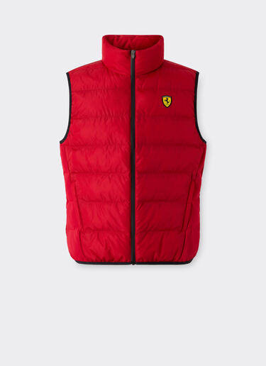  Quilted nylon vest with Ferrari Scudetto Rosso SWMVT0001WNY0003f