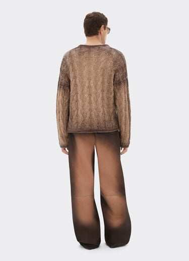 Ferrari 羊毛和羊绒套头衫 Marrone Scuro 51123f