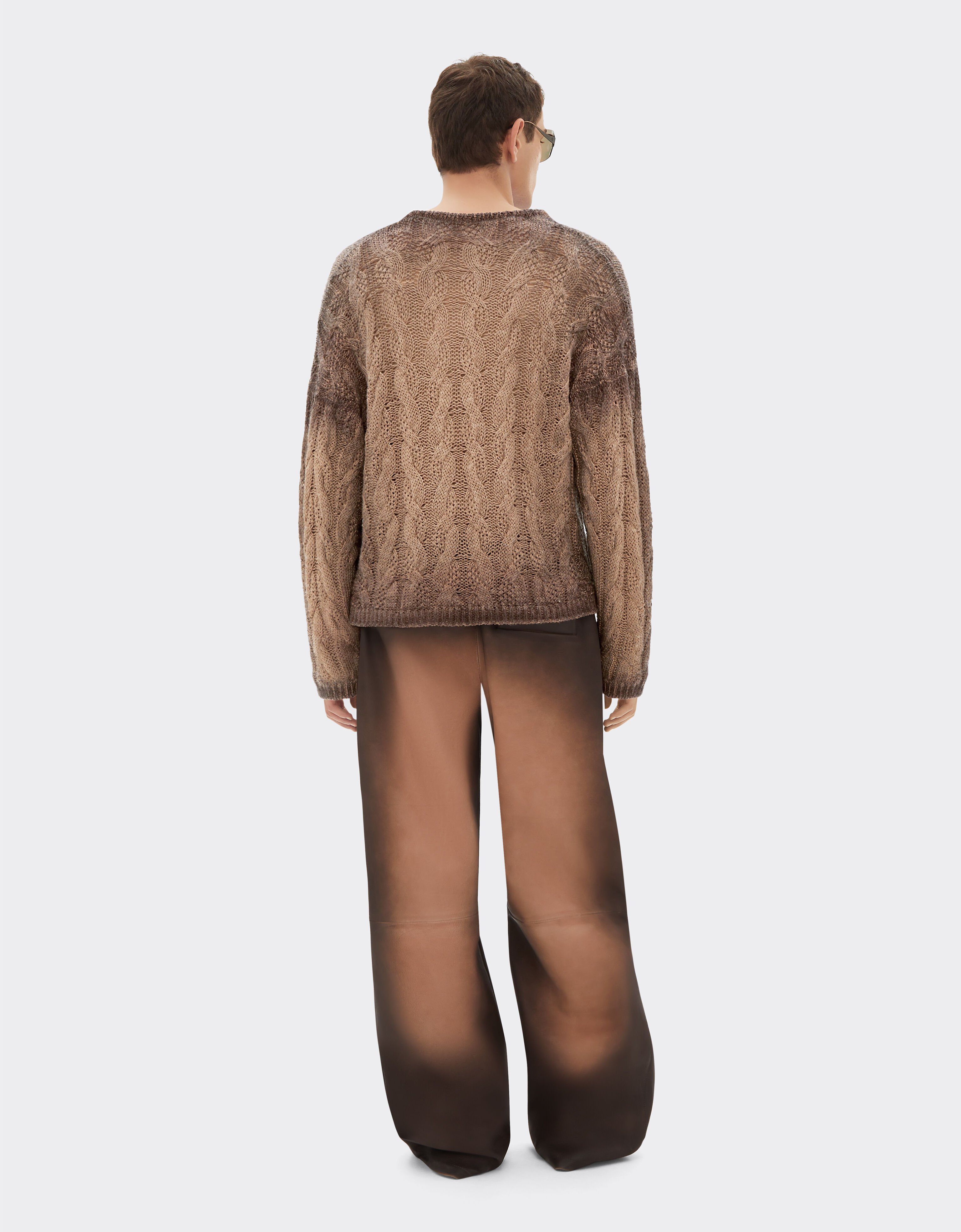 Ferrari 羊毛和羊绒套头衫 Marrone Scuro 51123f